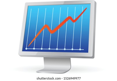 graph isolated on white background. illustration vector