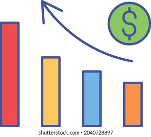 Graph Isolated Vector icon which can easily modify or edit

