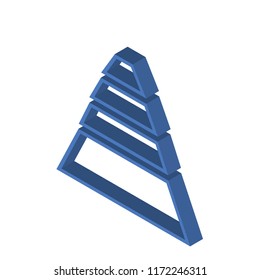 Graph isometric left top view 3D icon
