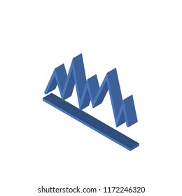 Graph isometric left top view 3D icon