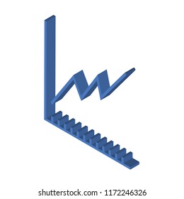 Graph isometric left top view 3D icon