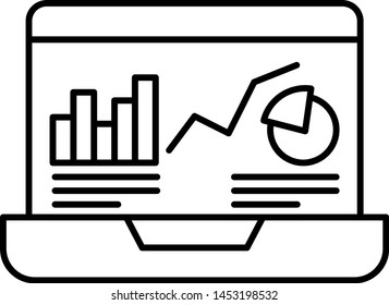 Graph Laptop icon for your project
