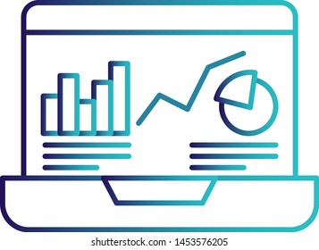 Graph Laptop icon for your project
