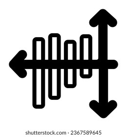 Graph with line chart solid icon, diagram concept, incline and decline chart vector sign on white background, glyph style icon for mobile concept and web design. Vector graphics