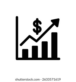 Linha de Gráfico Formando Símbolo de Dólar Representando Crescimento Financeiro e Lucro