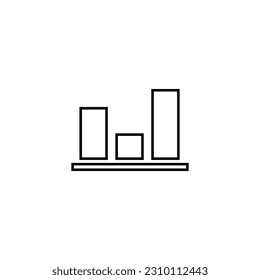 Graph line icon, chart, financial indicators logo vector