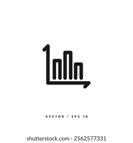 Graph Line Icon. Editable Stroke