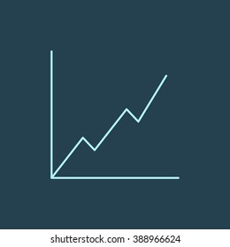 Graph Line Icon. Eps-10.