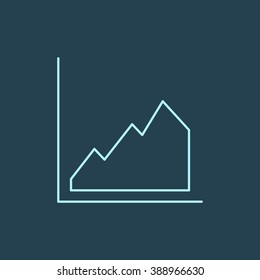 Graph Line Icon. Eps-10.