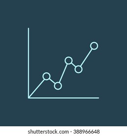 Graph Line Icon. Eps-10.