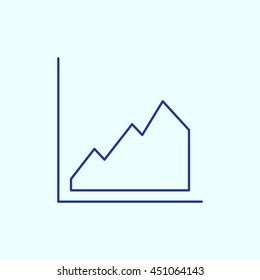 Graph Line icon. Eps-10.