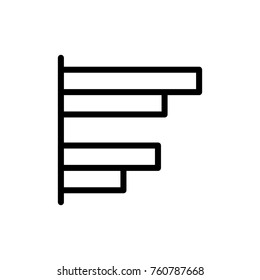 Graph line icon. High quality black outline logo for web site design and mobile apps. Vector illustration on a white background.