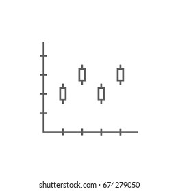 Graph line icon. Line icons with flat design elements on white background. Symbol for your web site design, logo, app, UI. Vector illustration, EPS
