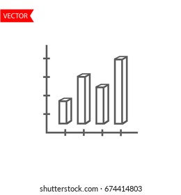 Graph line icon. Line icons with flat design elements on white background. Symbol for your web site design, logo, app, UI. Vector illustration, EPS