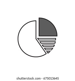 Graph line icon. Line icons with flat design elements on white background. Symbol for your web site design, logo, app, UI. Vector illustration, EPS