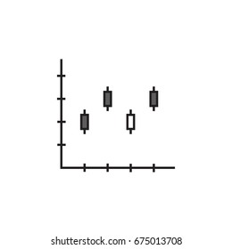 Graph line icon. Line icons with flat design elements on white background. Symbol for your web site design, logo, app, UI. Vector illustration, EPS