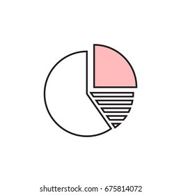 Graph line icon. Line icons with flat design elements on white background. Symbol for your web site design, logo, app, UI. Vector illustration, EPS
