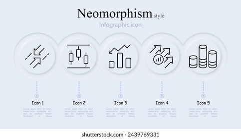 Graph line icon set. Work, function, plan, drawing, mathematics, diagram, graph, geometry, diagram, table. Neomorphism style. Vector line icon for Business