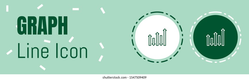 Graph Line icon. Useful Graphic elements for All Kinds of Designing Work.
