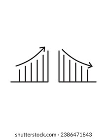 icono de línea de gráfico, icono de mejor línea vector.