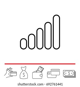 graph line icon. vector illustration