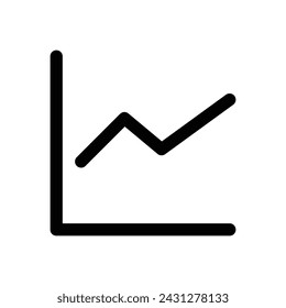 graph line icon vektor design template and illustration with editable stroke