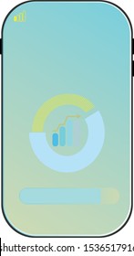 graph line, smart phone icon and vector to work your design image, to create illustrations, artistic works