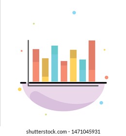 Graph, Line, Up, Down,  Abstract Flat Color Icon Template. Vector Icon Template background