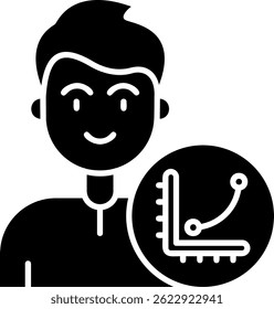 Graph Line vector Icon Design