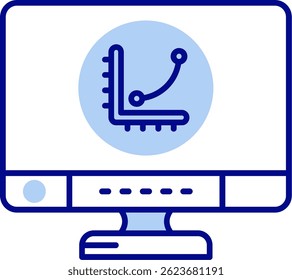Graph Line vector Icon Design