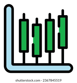 vector de contorno de icono de crédito gráfico. Banco de crédito. Color del documento local plano