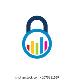 Graph Lock Logo Icon Design