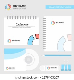 Graph  Logo, Calendar Template, CD Cover, Diary and USB Brand Stationary Package Design Vector Template