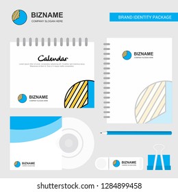 Graph Logo, Calendar Template, CD Cover, Diary and USB Brand Stationary Package Design Vector Template