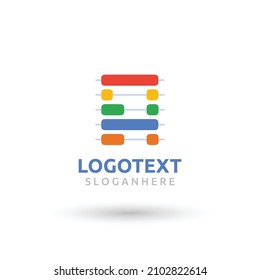 A graph logo, colorful chart logo, A letter logo