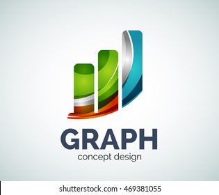 Plantilla de logotipo gráfico, icono abstracto elegante y brillante de negocios
