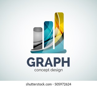 Plantilla de logotipo gráfico, icono abstracto elegante y brillante de negocios