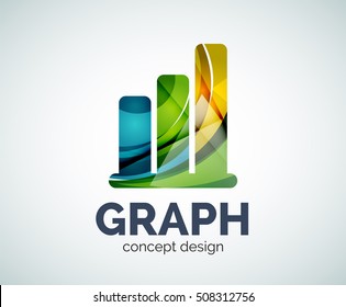 Plantilla de logotipo gráfico, icono abstracto elegante y brillante de negocios