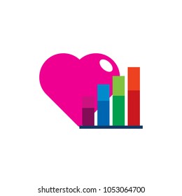 Graph Love Logo Icon Design