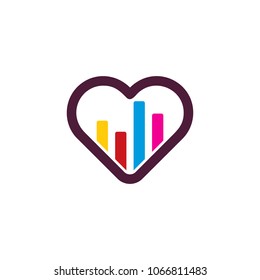 Graph Love Logo Icon Design