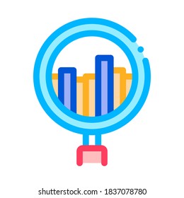 Gráfica En La Línea Delgada Del Icono Del Vector De Elementos Ágiles De Vidrio Magnificador. Cohetes Y Documentos Ágiles, Engranaje Y Paquete, Altavoz Alto E Ilustración De Paro De Mirada