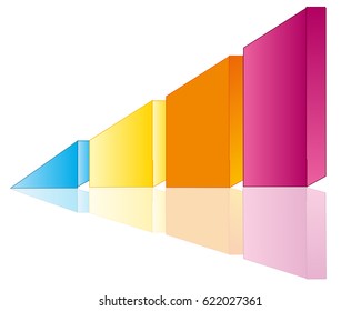 Graph in the manner of polygonal figure on white background