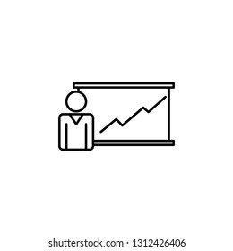 graph, meeting  icon. Simple thin line, outline vector of Business management icons for UI and UX, website or mobile application