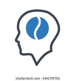 graph mind glyph color vector icon