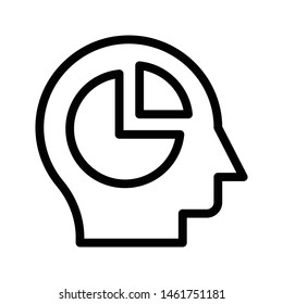 graph mind thin line vector icon