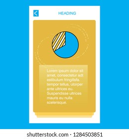 Graph mobile vertical banner design design. Vector