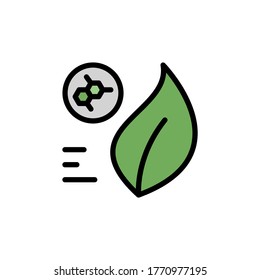 Graph, molecule, leaf icon. Simple color with outline vector elements of automated farming icons for ui and ux, website or mobile application