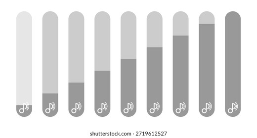 Vector de icono de volumen de música de gráfico
