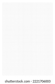 Graph notebook sheet , A4,  light greed 0.02 in, no bleed, vector background