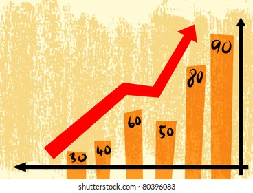 Graph on abstract background